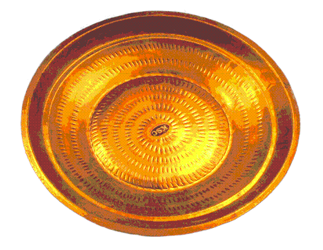 Brass Dance Plate - Click Image to Close