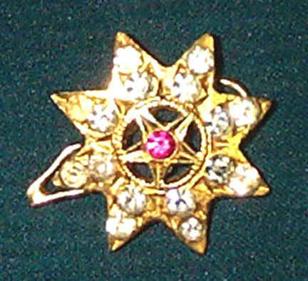 Head Billai - Star with White & Red Stones - Click Image to Close